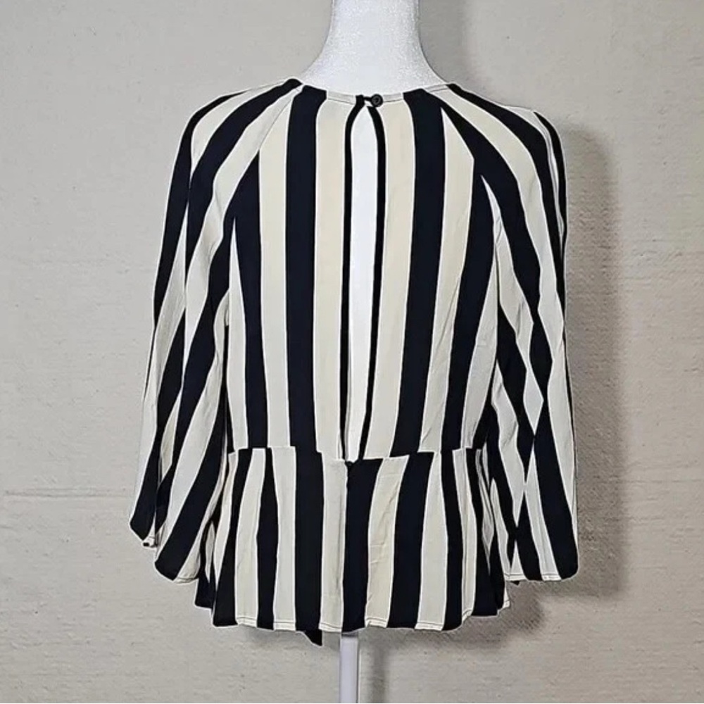Topshop Black and White Striped Blouse - Picture 3 of 8